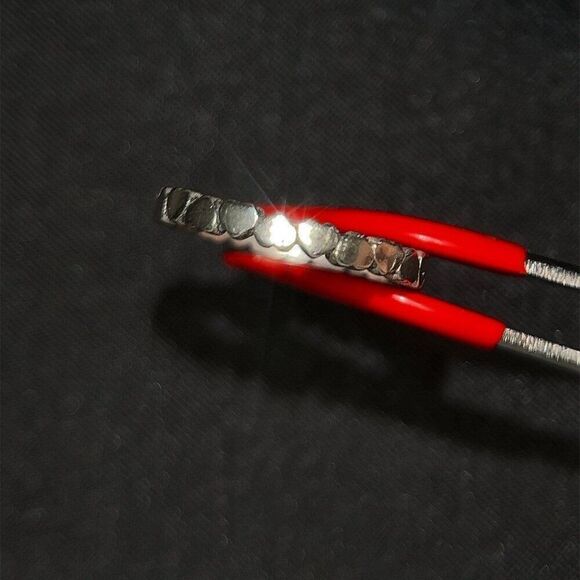 Silver 925 Heart Link Band Ring - Picture 3 of 9